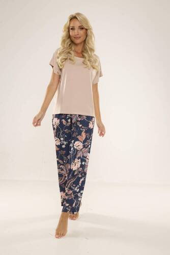 722 Lurdes Női pizsama De Lafense - sötétkék