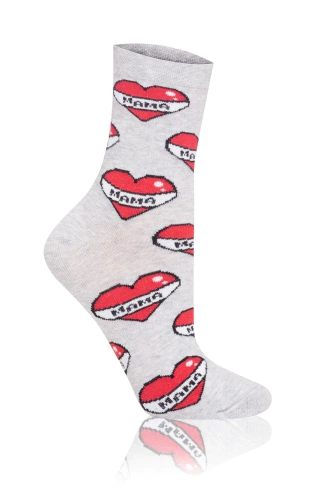 S122D Mama hosszú zokni olasz divat - szürke