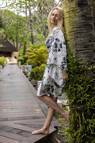 Capri női köntös Kalimo - romantika