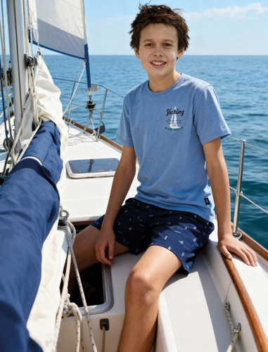 Fiú pamut pizsama Cornette Young Boy 790/127 Pacific kék