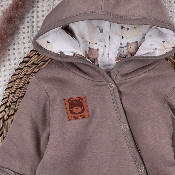 Nini Organic babakombiné Balloon Friends– bélelt, 100% bio pamut