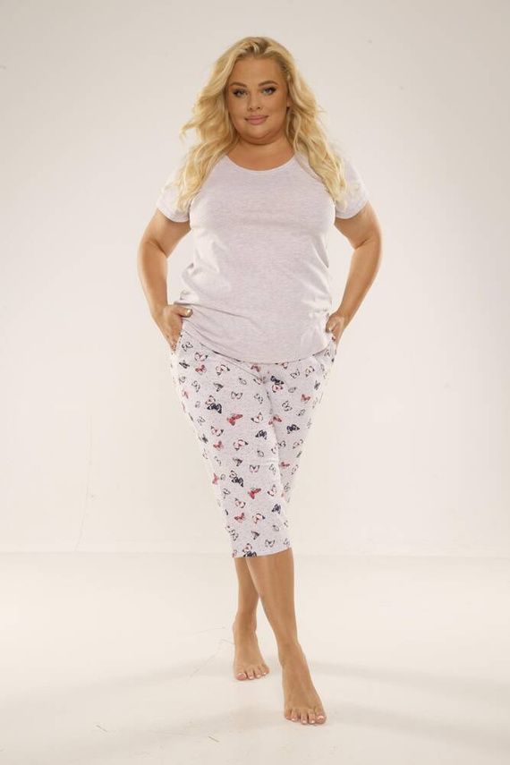 483 Mariposa Forex Női pizsama - bézs melange