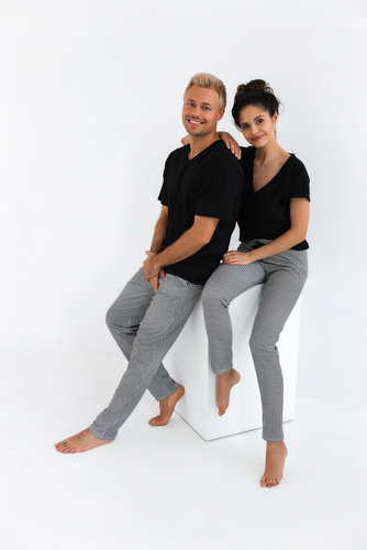 Pedro Férfi pizsama Sensis - fekete