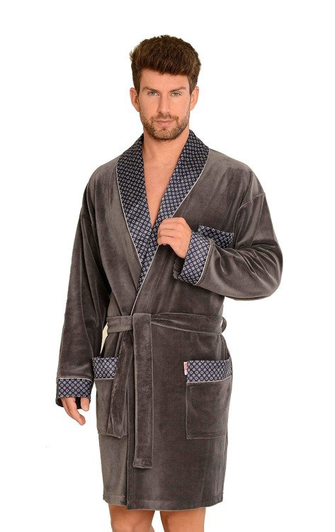 772 Bonjour férfi forex fürdőköpeny - grafit