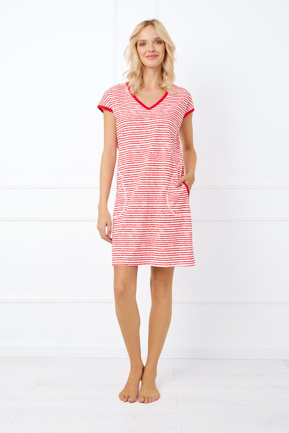 Flota női rövid ujjú ing Italian Fashion - print piros