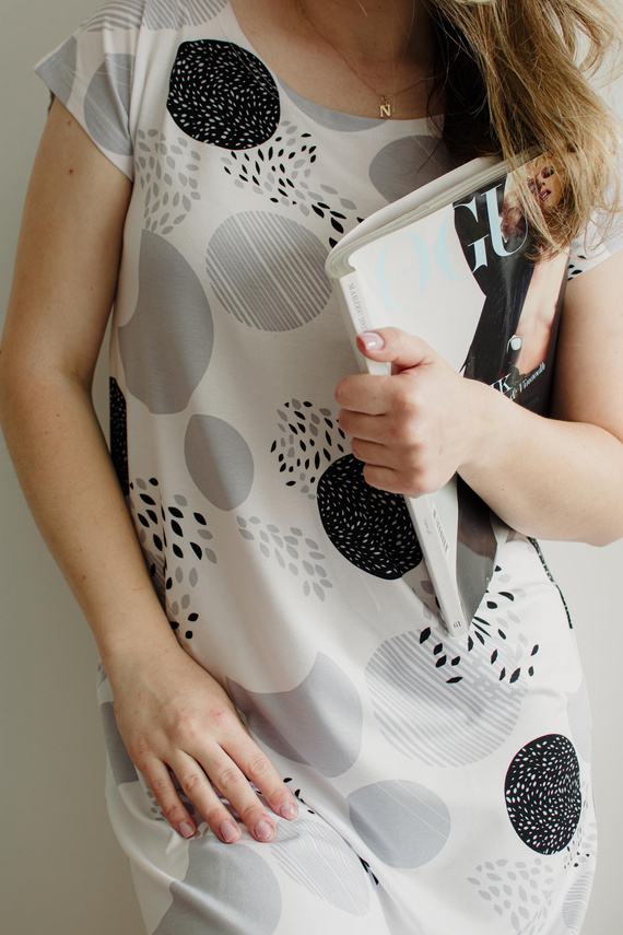 860 Amelia De Lafense hálóing - rövid ujjú, puha viszkóz - szürke