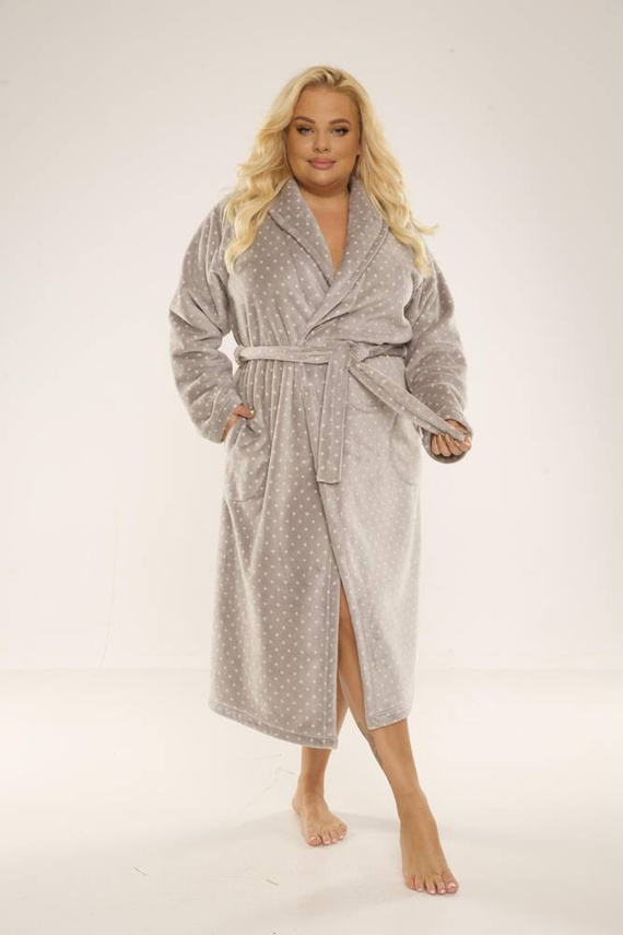 548 Melanie Női hosszú köntös Forex - szürke