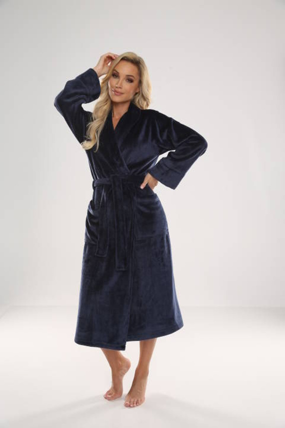 628 Abigail Long Forex női fürdőköpeny - tengerészkék