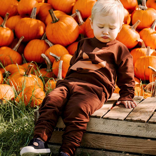 Eevi Halloween gyermek tréningruha barna - meleg szett, melegítő pulóver és nadrág