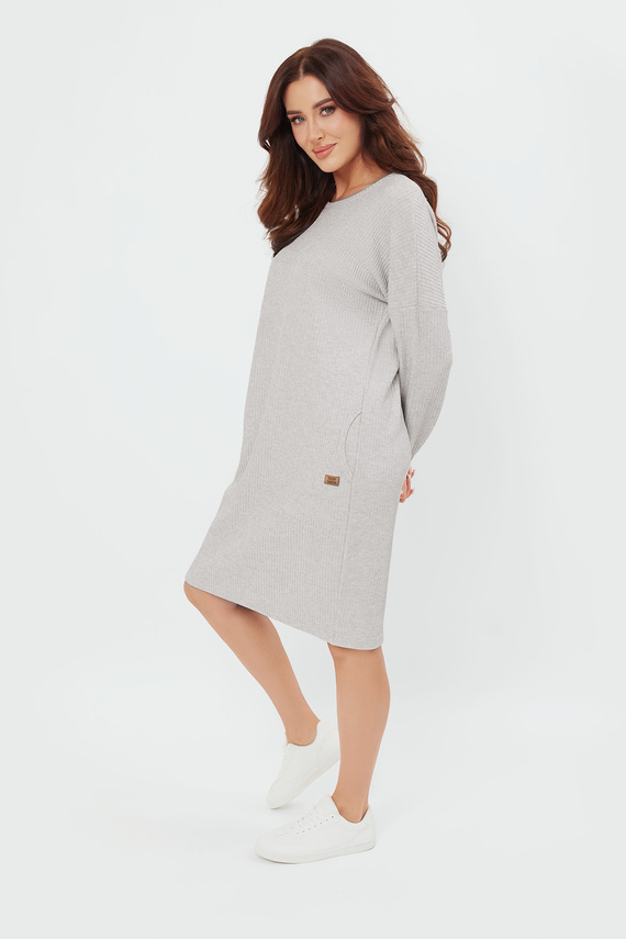 Avira női hosszú ujjú tunika Italian Fashion - light melange