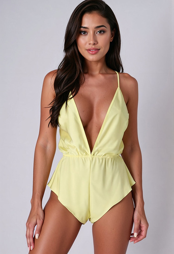 Sensie Body Lemon Passion sárga - elegáns női bodysuit