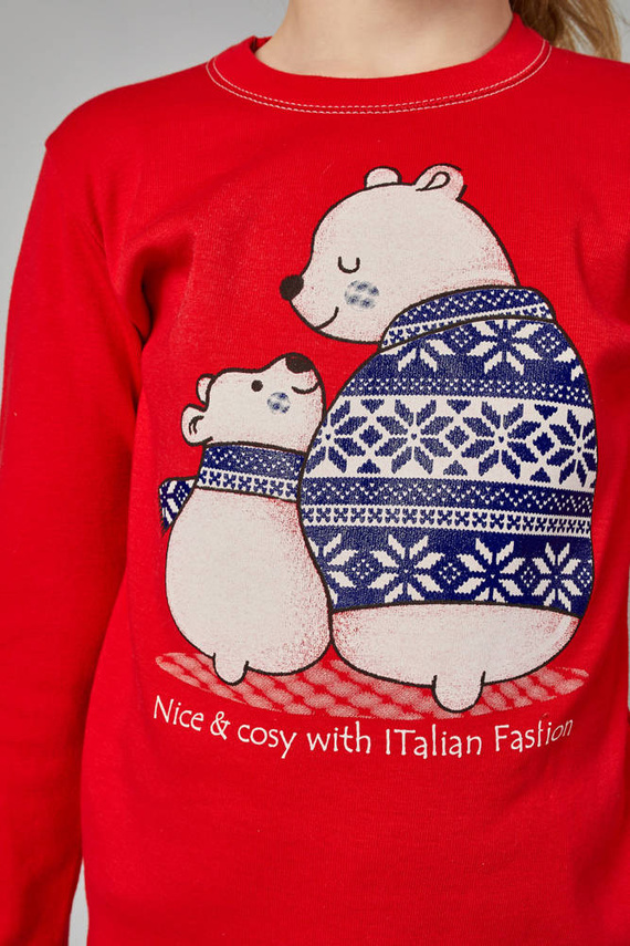 Arktyka Gyermek pizsama Italian Fashion - piros/print