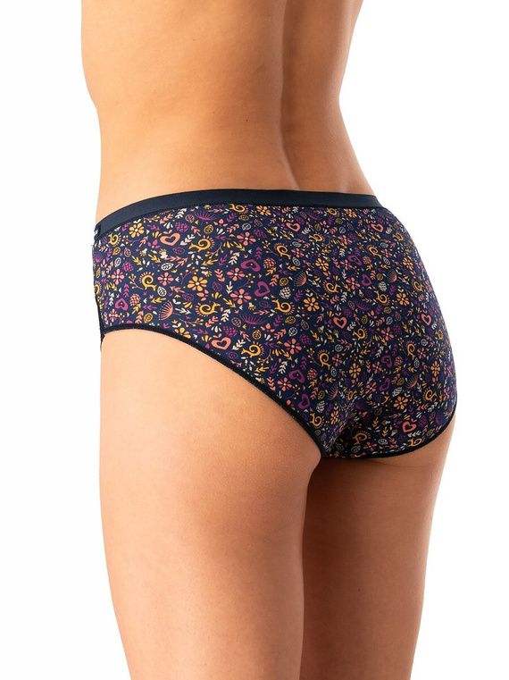 Női bugyi Key LPC 760 rózsaszín tengerészkék - pamut, kényelmes, 2 darabos szett