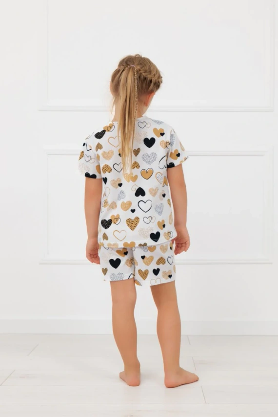 Lány pizsama Ariela Italian Fashion - pamut, rövid ujjú, rövidnadrág, rövidnadrág