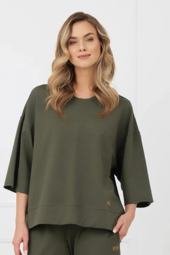 Kaori Italian Fashion női felső 3/4 ujj pamut