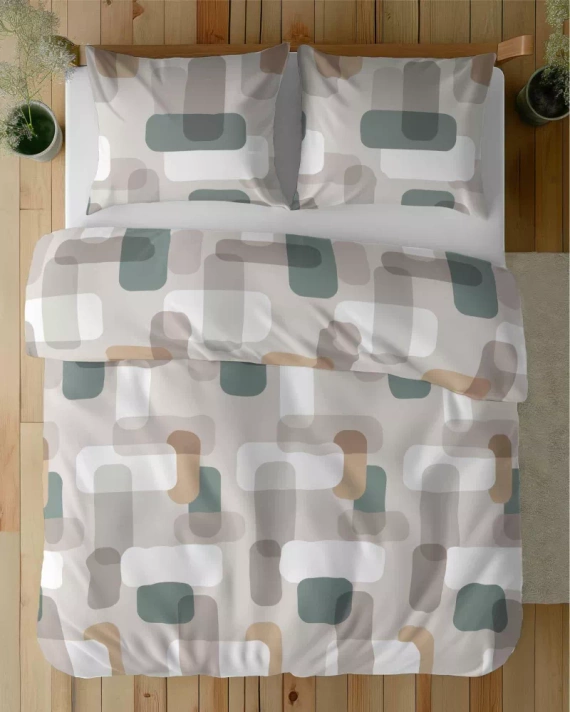 5487 A Detexpol Satin Stories szürke ágynemű| 100% pamut, szaténszövés, cipzár, ajándékcsomagolás