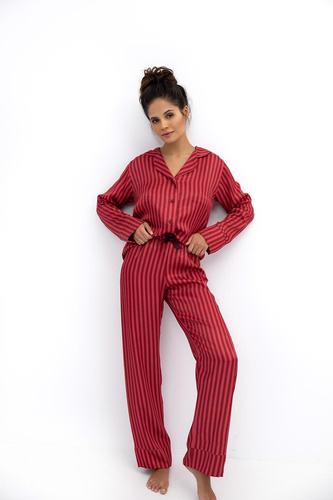 Rosemary Sensis női pizsama - viszkóz, cipzáras, csíkos