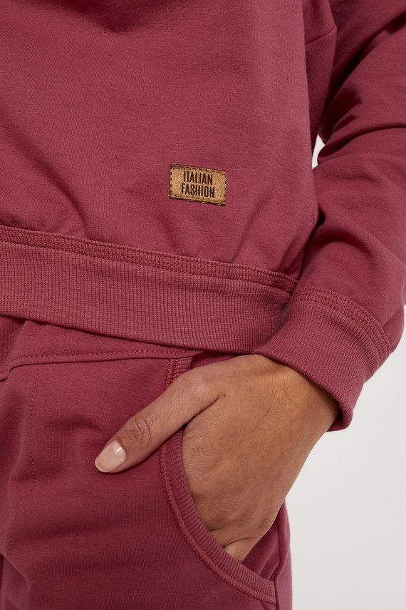 Panama női hosszú szett. ujj, hossz. nadrág Italian Fashion - málna