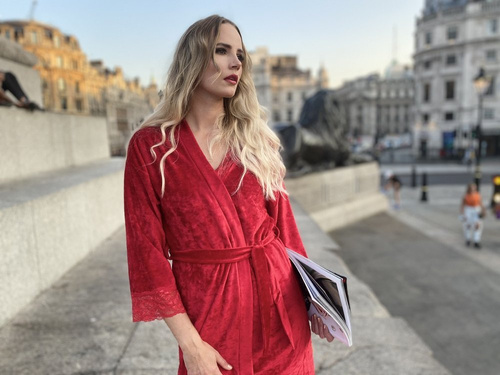 457 Milagros Női rövid köntös Forex - piros