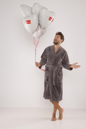 391 Hugo férfi fürdőköpeny De lafense - szürke