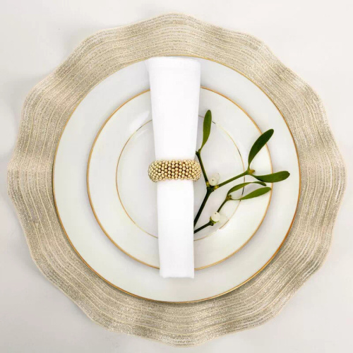 Eurofirany asztali alátét elegáns tányéralátét glamour stílus June champagne beige