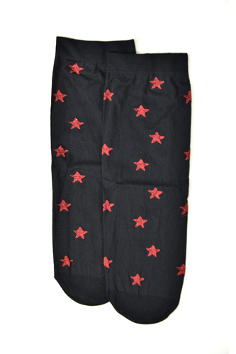 Zokni Z 9101 Christmas Chill 40 den - női karácsonyi zokni csillagokkal, fekete színben