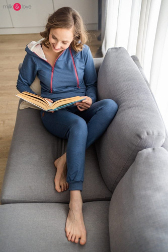 Bluza do karmienia Milk Please Milk&Love niebieski melanż