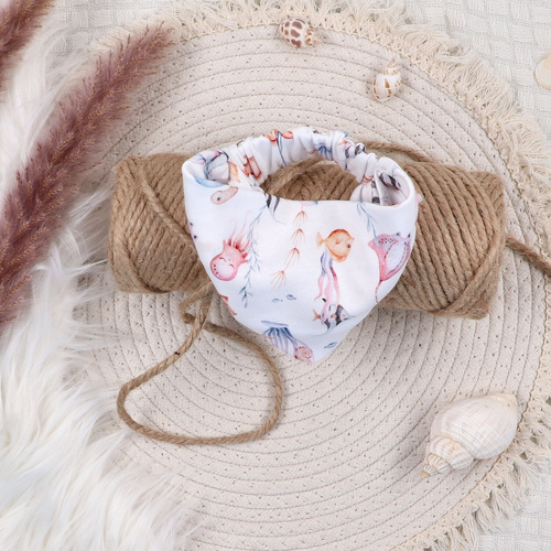 ABN-5492 Víz alatti világ baba fejpánt Nini- organikus pamut, puha, nyújtható