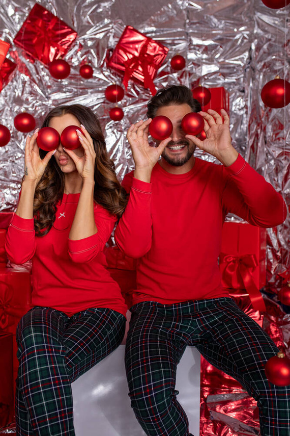 Fogo Férfi pizsama hosszú ujjú, hosszú nadrág olasz divat - piros/print