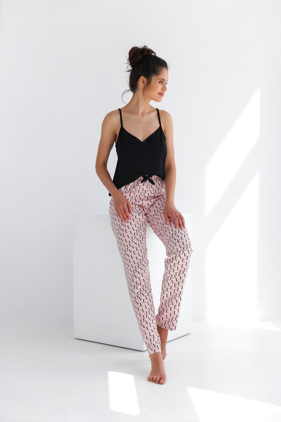 Paula Sensis női pizsama - fekete