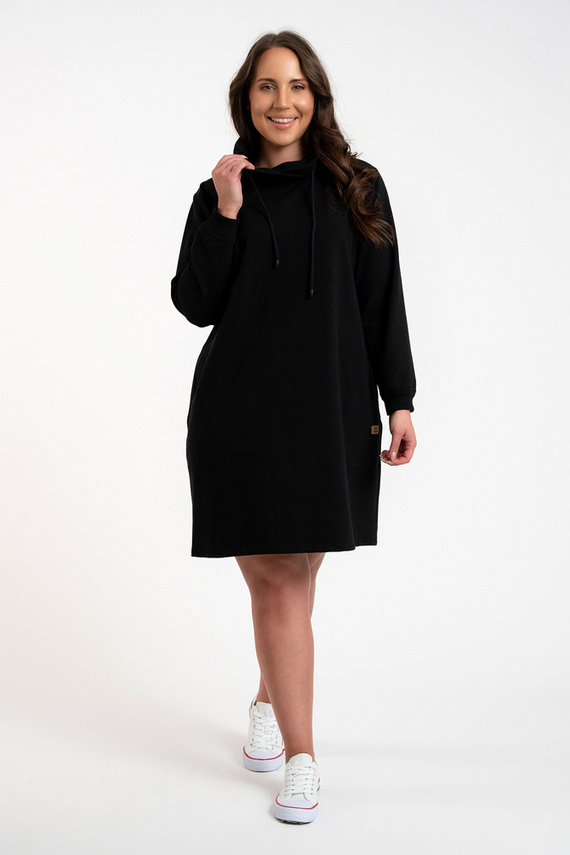 Malmo női hosszú ujjú tunika Italian Fashion - fekete