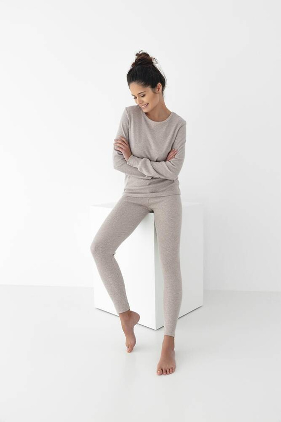 Mabel Sensis női pizsama - bézs melange