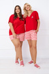 Rövid pizsama - piros
