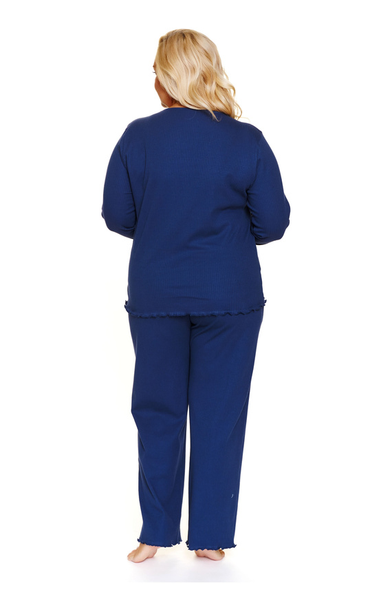 Doctor Nap 7326 - Női plus size pamut pizsama fodros szegéllyel | 100% pamut, lengyel gyártmány - cosmos