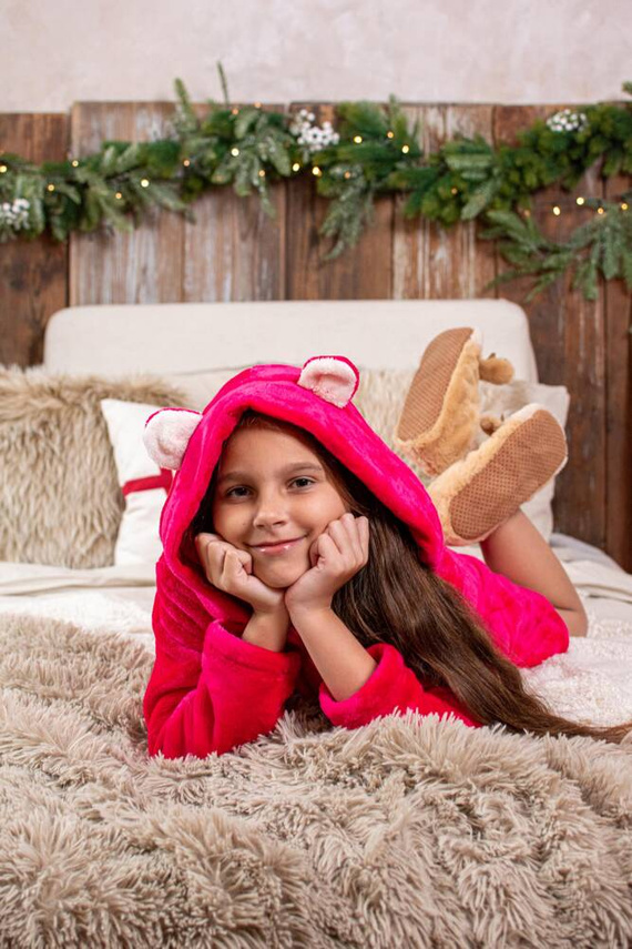 730 Serena Forex gyermek fürdőköpeny - málna