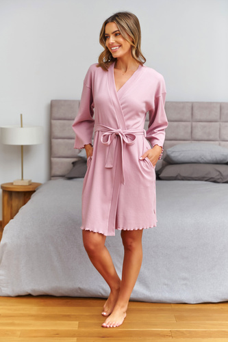 Doctor Nap 7465 női köntös pamut kimono rózsaszín