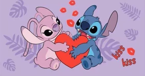 Lilo és Stitch Gyermek Disney pamut strandtörülköző | Strandra és medencére Jerry Fabrics