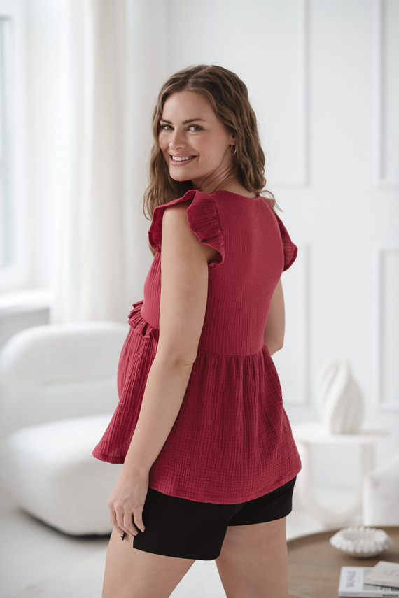 Milky Butterfly Terhességi és szoptatós blúz - kényelem és stílus Milk&Love málna