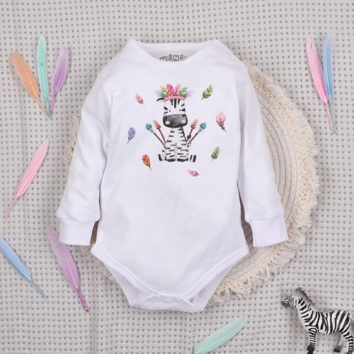 ABN-5550 Nini Happy Animals baba bodysuit bio pamutból - kényelem, biztonság és stílus
