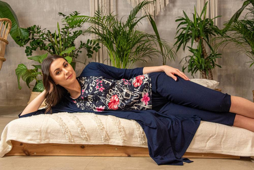 676 Soled női pizsama Forex - tengerészkék