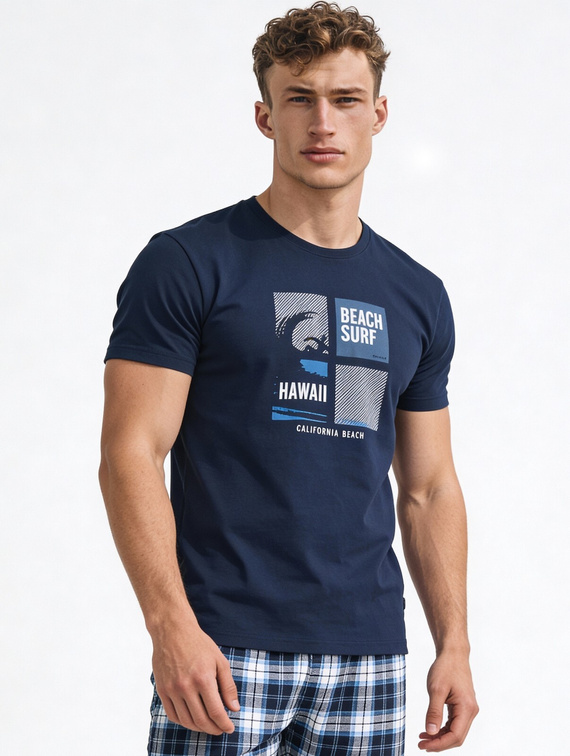 Cornette F&Y 551/56 Hawaii– fiú tinédzser pizsama 100% pamut rövid ujjú felsővel