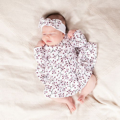 217159 Alisa Nicol ruha-bodyk - pamut, hosszú ujjú, virágmintás, hosszú ujjú, virágmintás