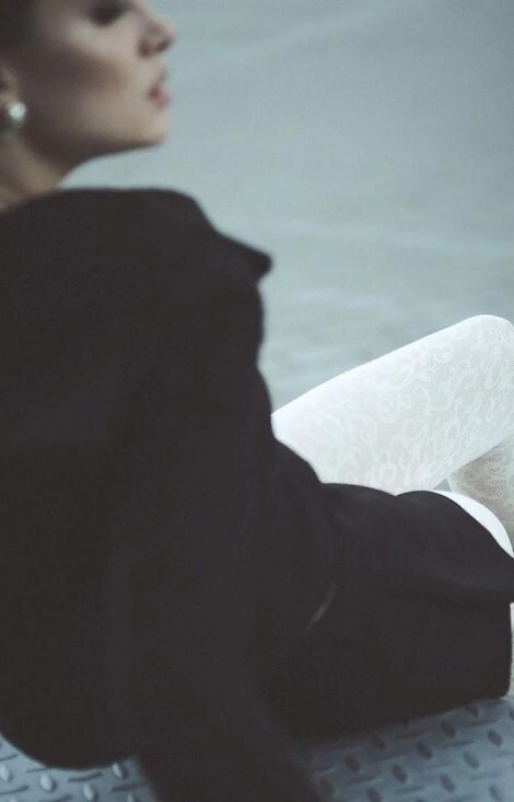 1235 Perse harisnyanadrág Gabriella ekrü- dísz 60 den, 3D technológia