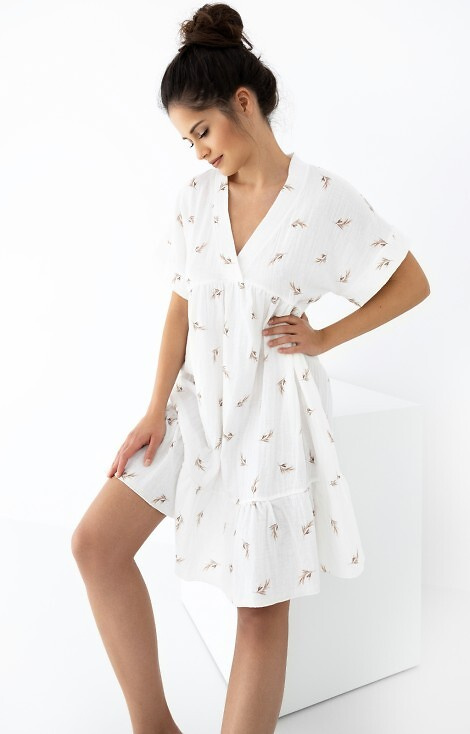 Nastia muszlin hálóing Sensis - ekrü színű