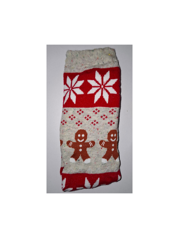 1283-040 Cake Socks Milena - ünnepi női zokni süti motívummal, Light Melange, világos melange