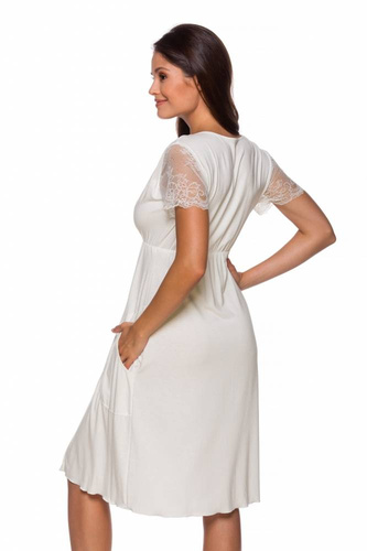 3145 Kismama és szoptatós hálóing Lupoline- ekrü- ekrü