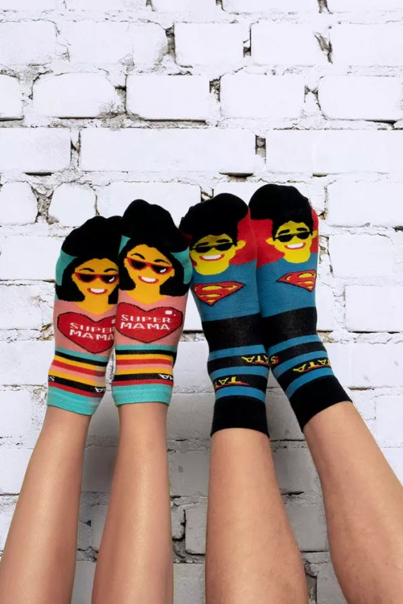 M41Z Super Dad Socks zokni zokni zokni olasz divat - tengerészkék/színek
