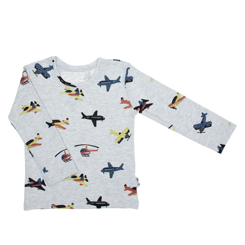 219138 Willy Nicol baba blúz szürke pamutból, hosszú ujjú, szürke pamutból