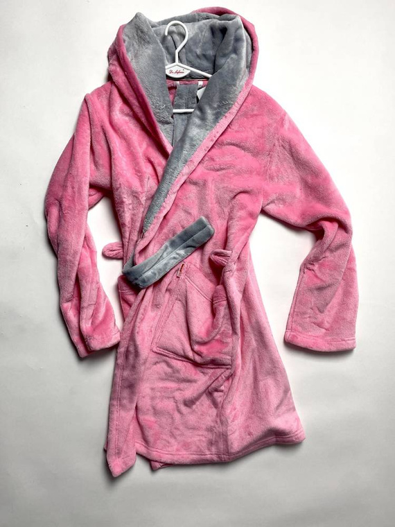 627 Soraya Női rövid köntös Forex - rózsaszín / világosszürke