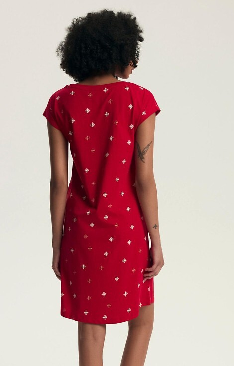 43720 Dotie Christmas női hálóing Henderson - pamut, rövid ujjú, rövid ujjú